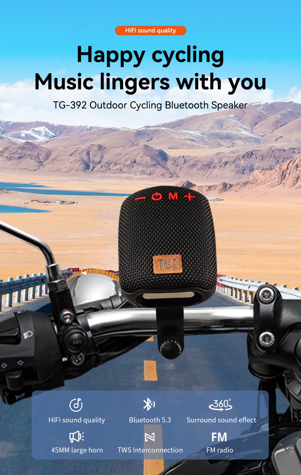 🔥Last Day Promotion 70% OFF🔥Portable Cycling Waterproof Bluetooth Speaker