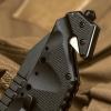 Pocket Knife Full Edge Spear Point Recurve Blade + Glass Breaker & Cord Cutter