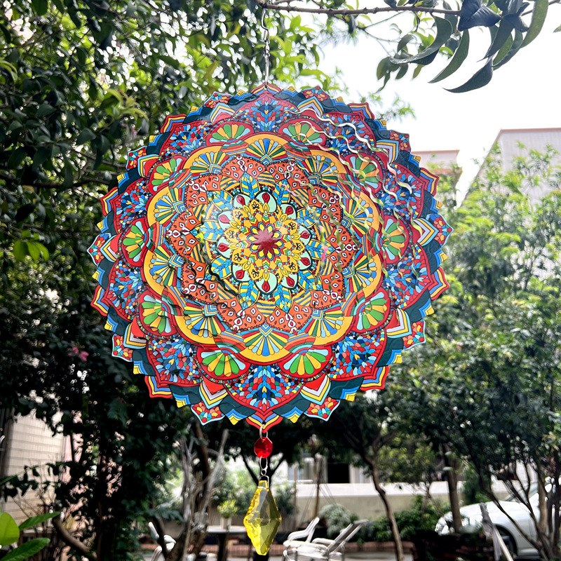 🔥Last Day Sale - 70% OFF🎁 - Mandala Hanging 12 Inches Wind Spinner - BUY 2 FTEE SHIPPING