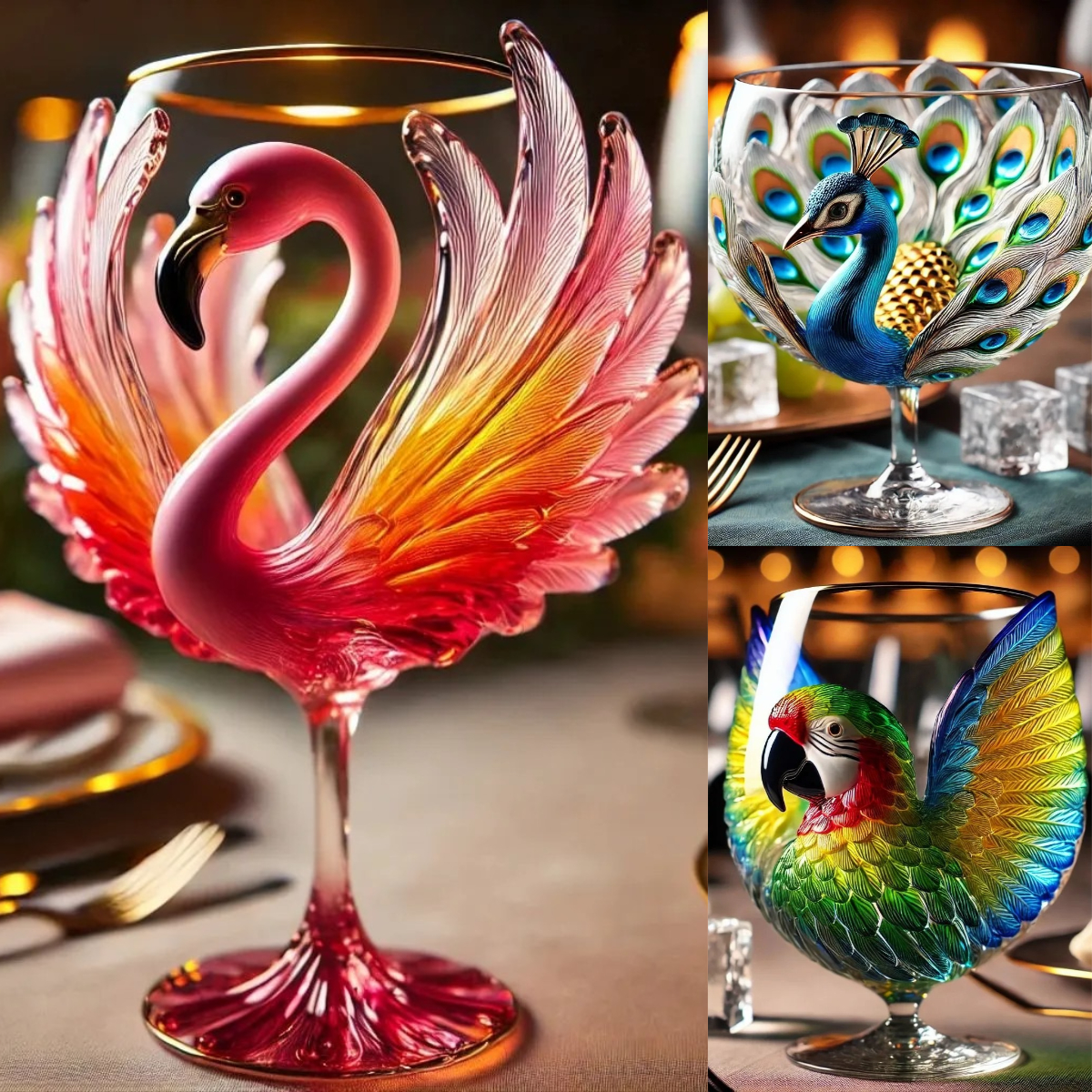 LAST DAY 50% OFF🌸Handmade Birds Colored Engraved Glass Cup-Buy 2 Free Shipping