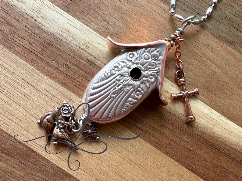 Handmade Birdhouse Necklace or Purse Charm