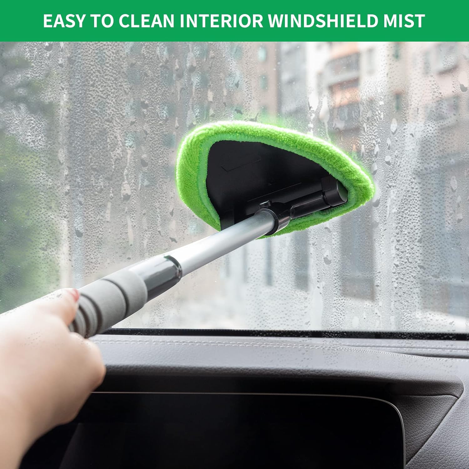🔥Last Day Promotion 50% OFF🔥Microfiber Car Windshield Cleaning Tool with Extendable Handle