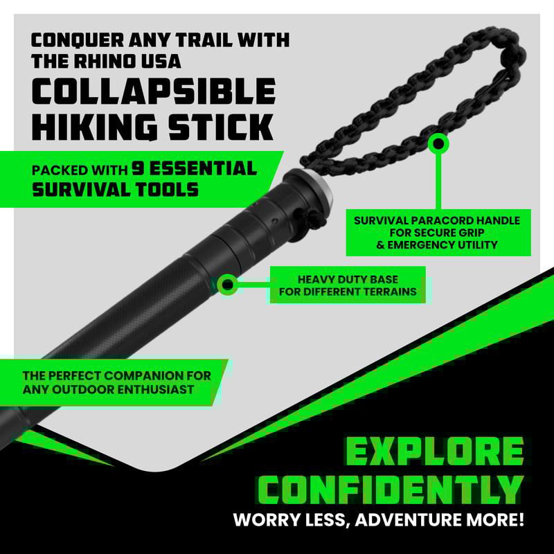 🚶 Tactical Hiking Stick – Essential Gear for Outdoor Adventures