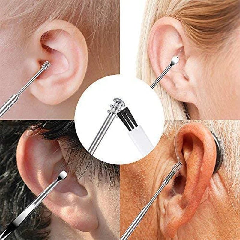 👂Set Ear Wax Pickers Stainless Steel Earpick Wax Remover