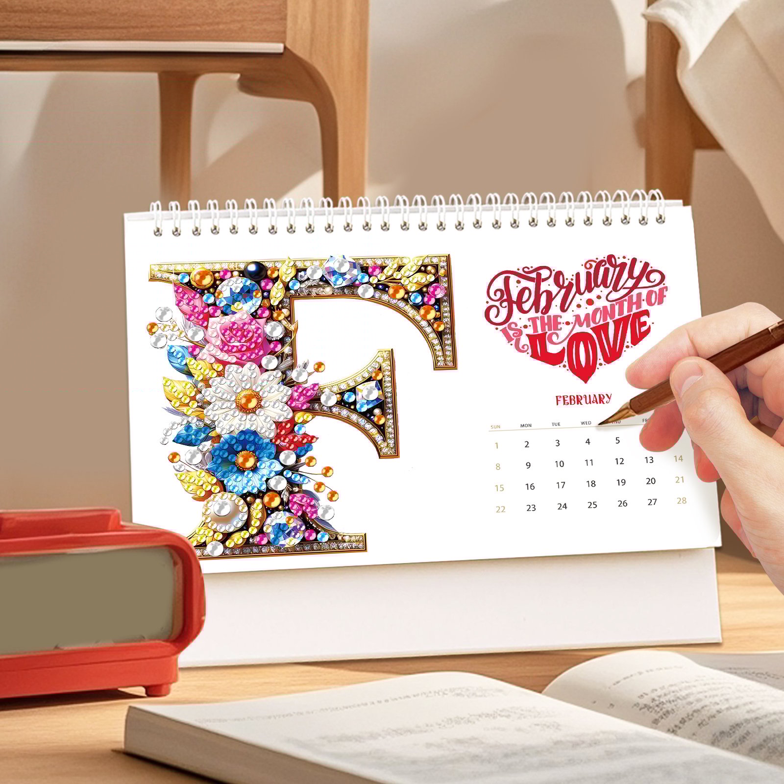 🔥Last Day Promotion 50% OFF🔥2026 DIY Special Shape Desktop Diamond Standing Calendar