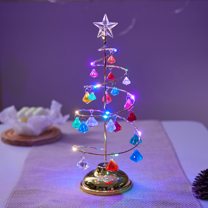 LED Star Light Crystal Diamond Christmas Tree Lamp