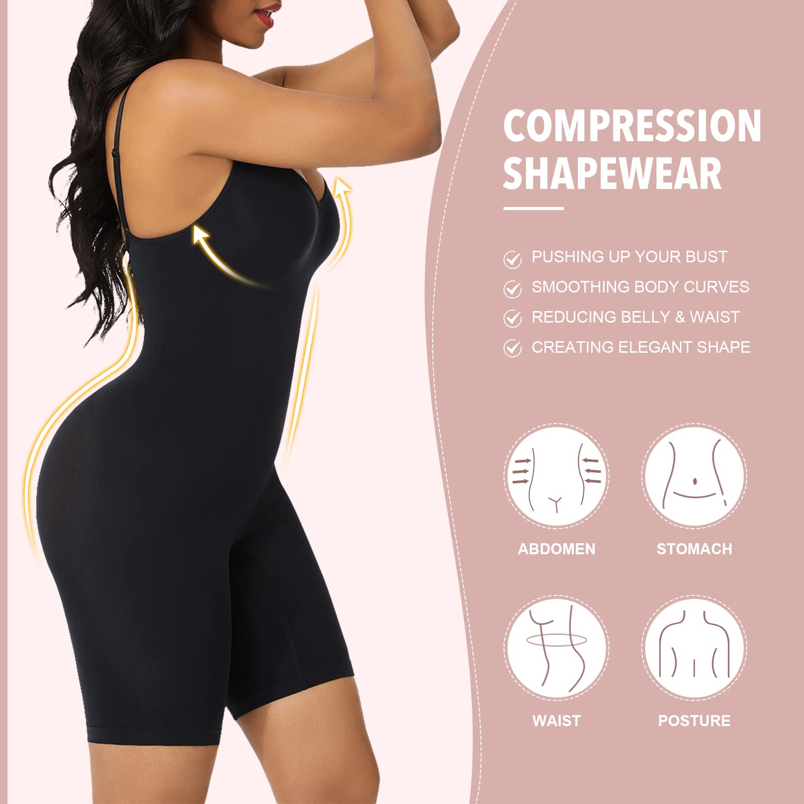 💖LAST DAY 50% OFF🎁Shapewear for Women Tummy Control Full Bust Body Shaper