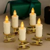 🎄LED Cone - Shaped Festival Clip - Candle Included