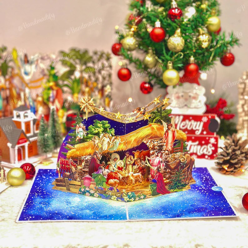 🎅Christmas Presale - 49% OFF🎄Handcrafted 3D Nativity Scene Christmas Scene Greeting Card