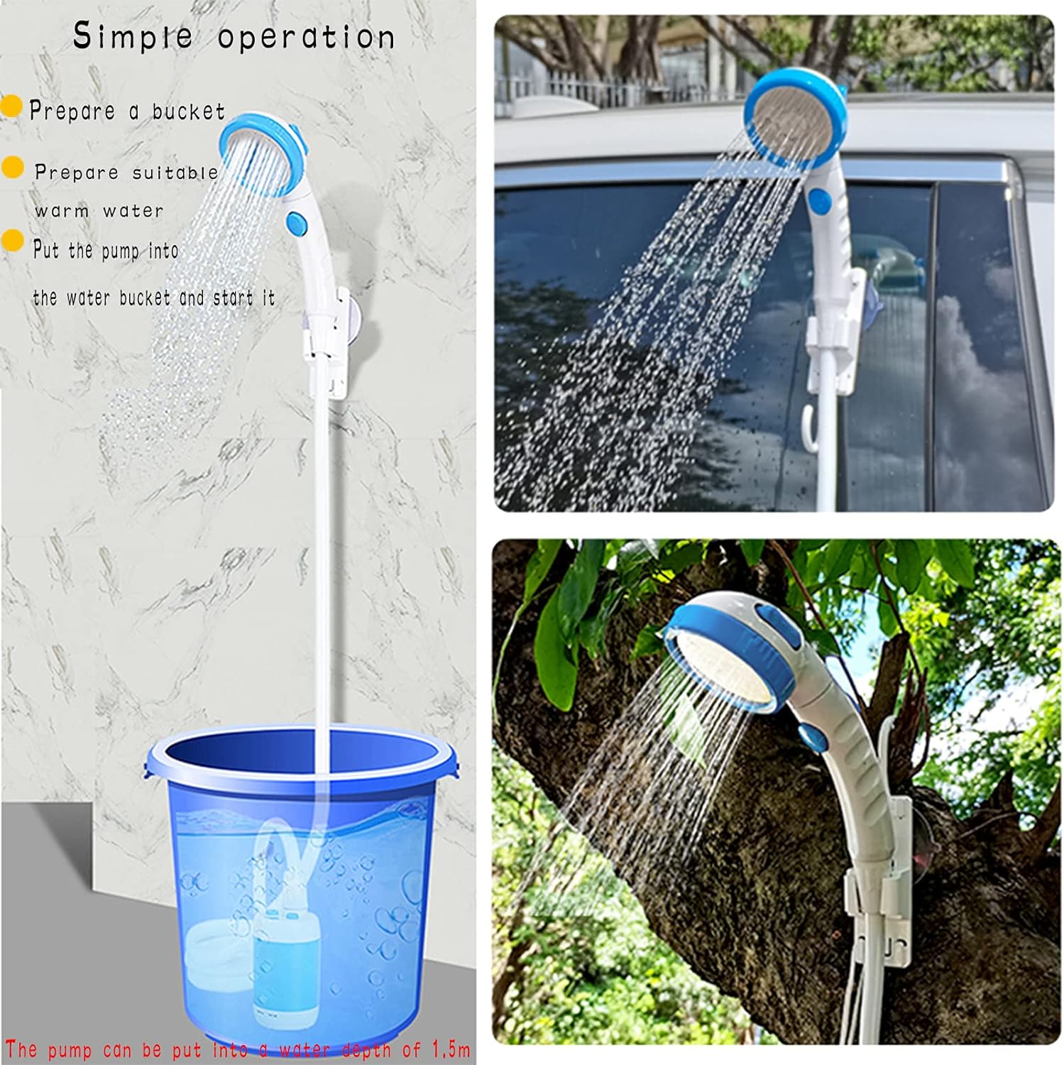 🔥LAST DAY 50% OFF - Portable Camping Shower✨