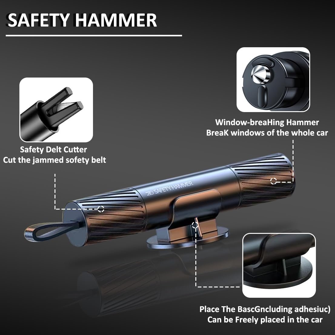🎁TikTok Last Day Sale - 70% OFF🔥Safe Hammer Glass Breaker Under Water