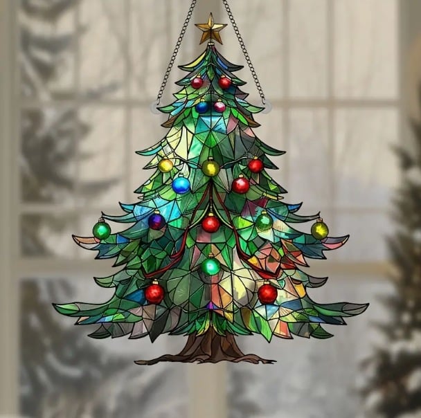 🎄🌈Christmas Tree Sun Catcher