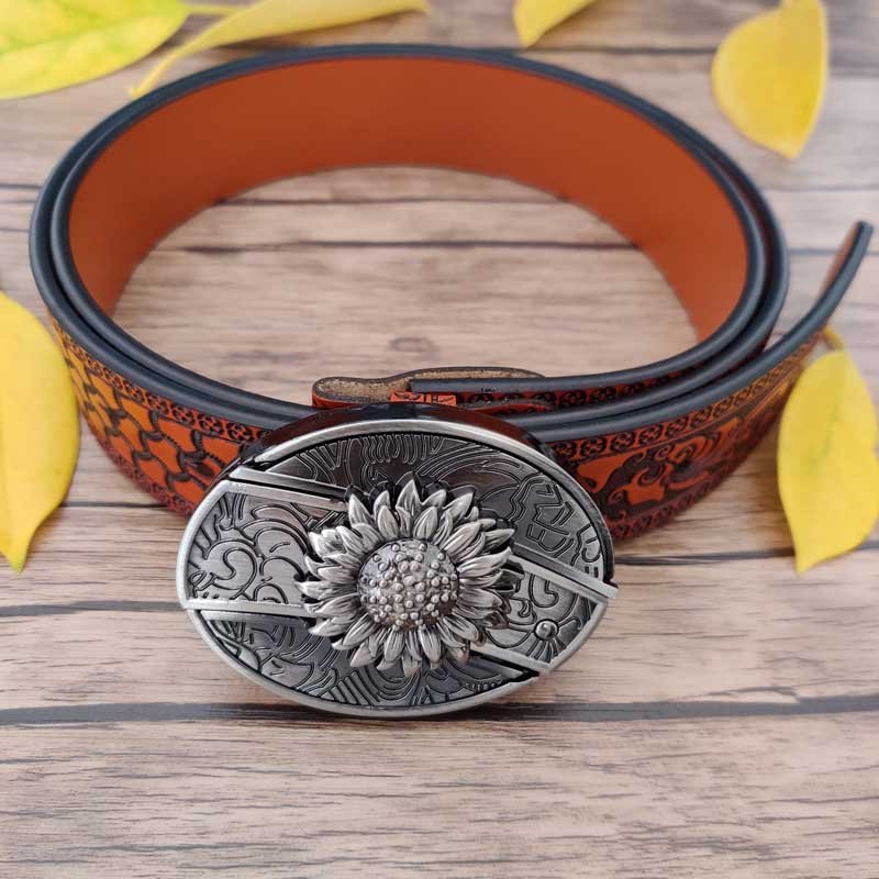 🔥LAST DAY 50% OFF🔥 Fashion Punk Genuine Leather Belt With Knife