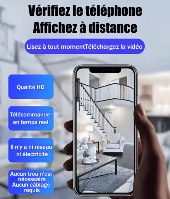 🔥 Dernier jour 49 % de réduction 📹 Mini caméra WiFi 5G HD (batterie interne)