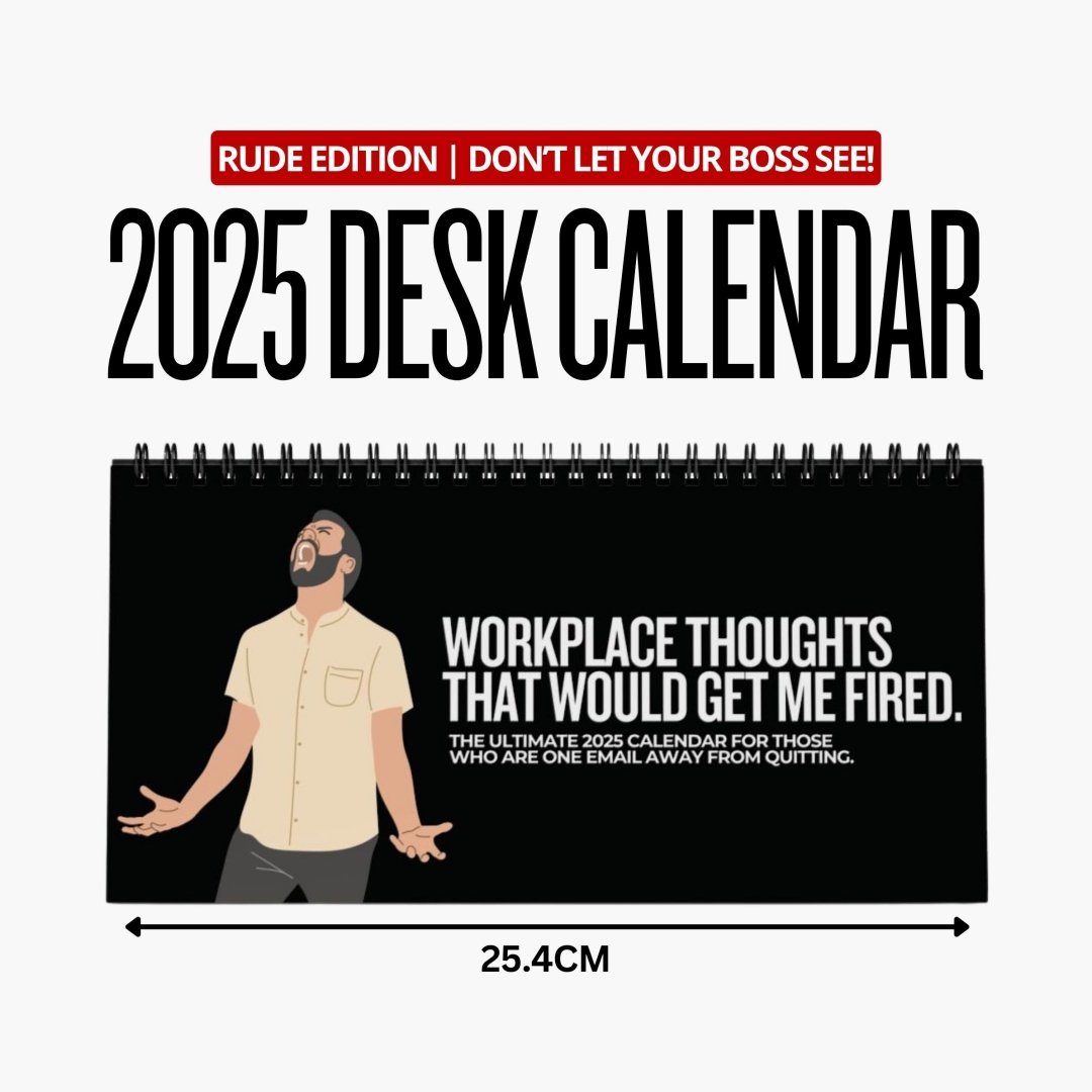 Workplace Thoughts Rude 2025 Calendar