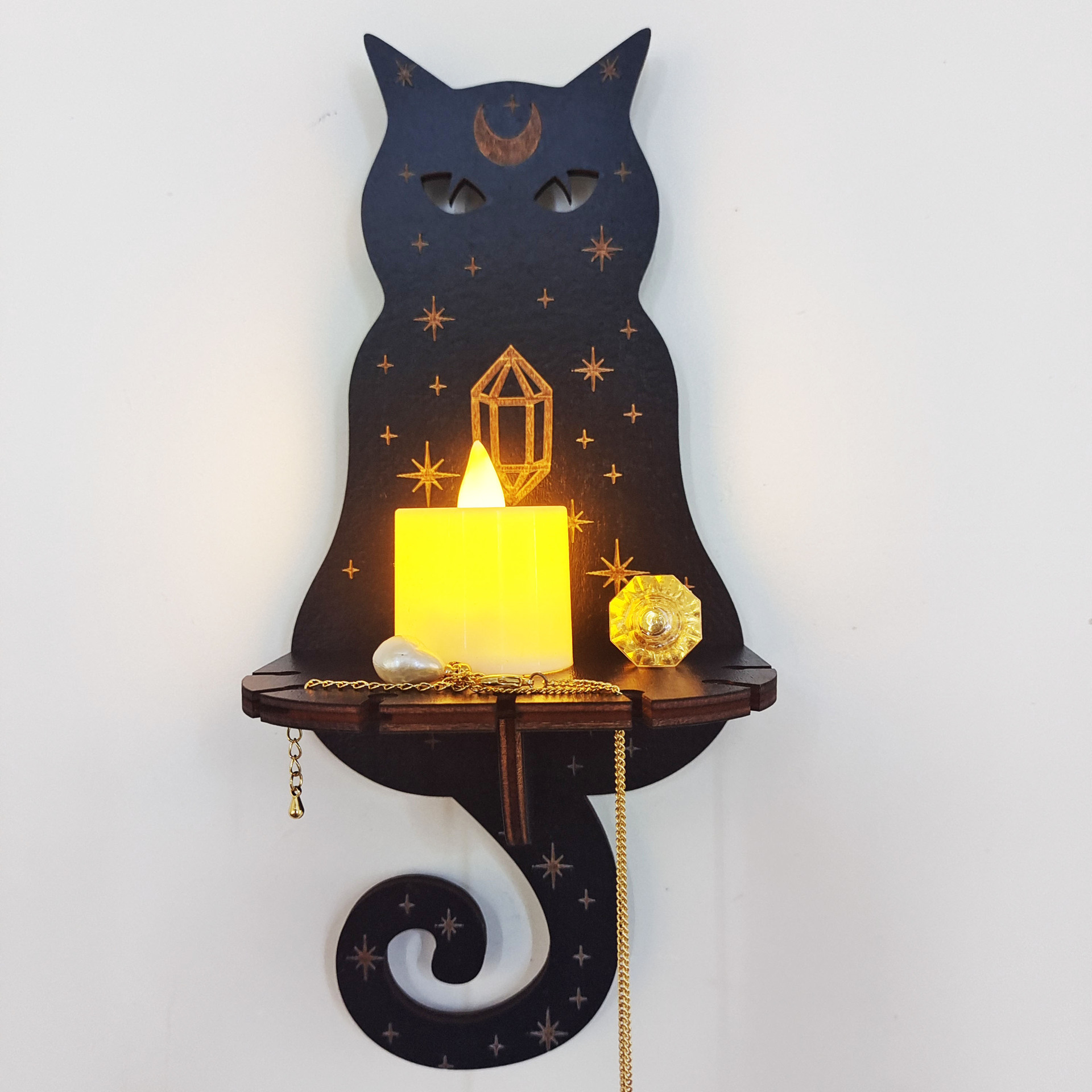 🕯️Fantasy Wooden Candle Holder