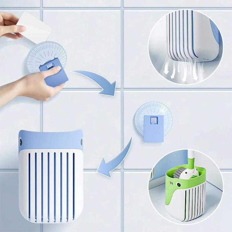 🎁TikTok Last Day Sale - 70% OFF🎉Wall-Mounted Suction Cup Toilet Cleaning Brush Set