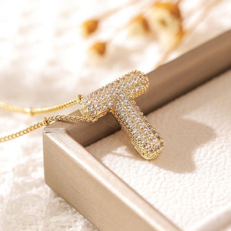 (🎄Christmas Hot Sale - 49% OFF) 18K Letter Pendant Necklaces 🔥BUY 2 FREE SHIPPING