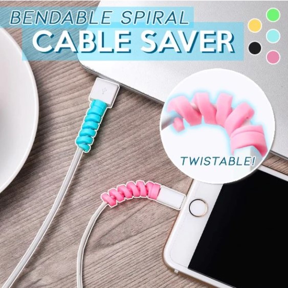 (🎅EARLY XMAS SALE - 48% OFF)  Bendable Spiral Cable Saver(🔥BUY 10（ GET 20 FREE） (TOTAL 30 PCS)+FREE SHIPPING)