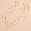 Double drop-shaped diamond necklace set of two