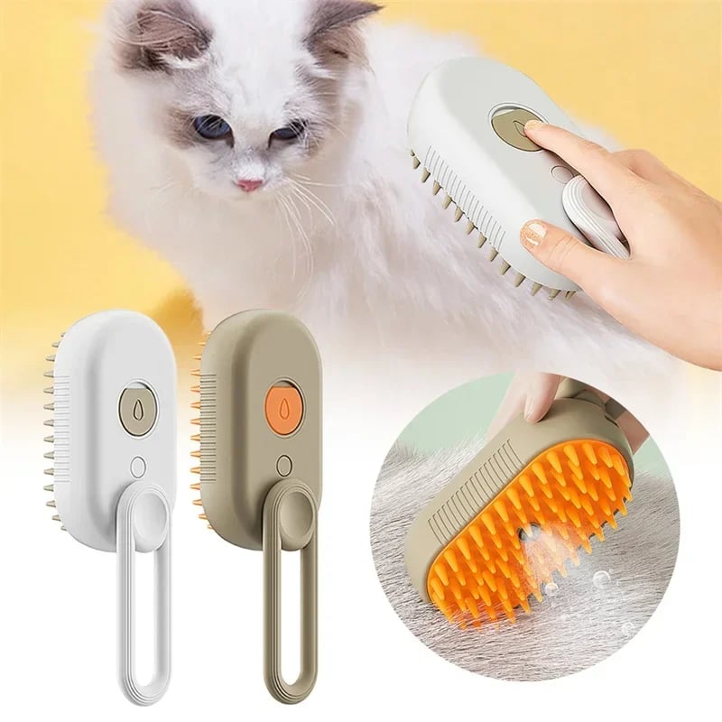 🔥Last Day Promotion 70% OFF🔥3 in 1 Pet Steam Brush - Buy 1 Get 1 Free