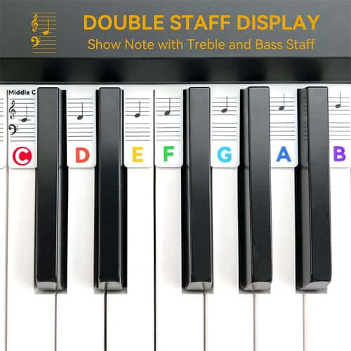 (Christmas Hot Sale- 48% OFF) Removable Piano Keyboard Note Labels