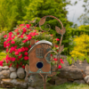 ❤️<strong>Handmade</strong> Metal Birdhouse Garden Stakes