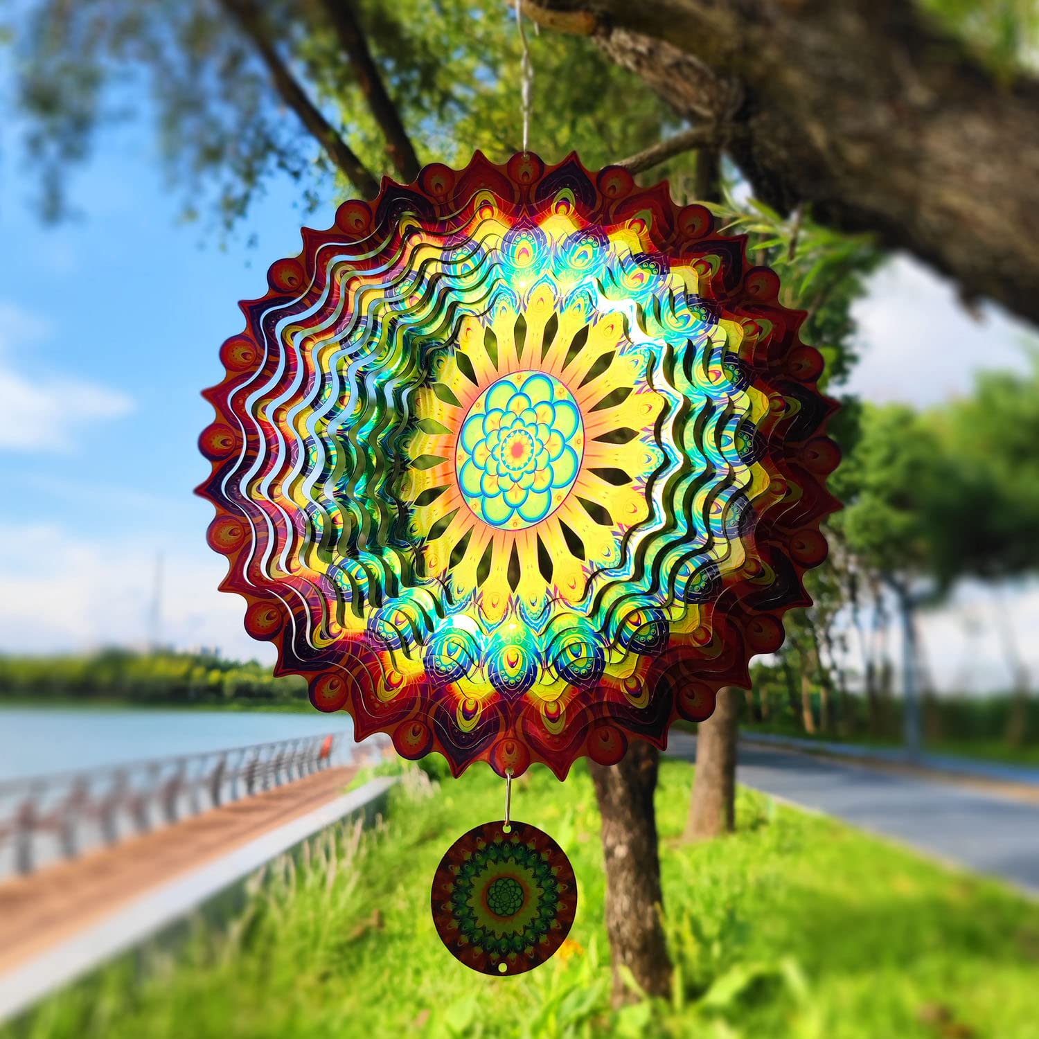 🔥Heißer Verkauf 49% Rabatt🎄3D Bunte Wind Spinning Mandala