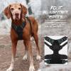 BARKBAY No Pull Dog Harness Front Clip Heavy Duty Reflective Easy Control Handle for Large Dog Walking(Black,L)