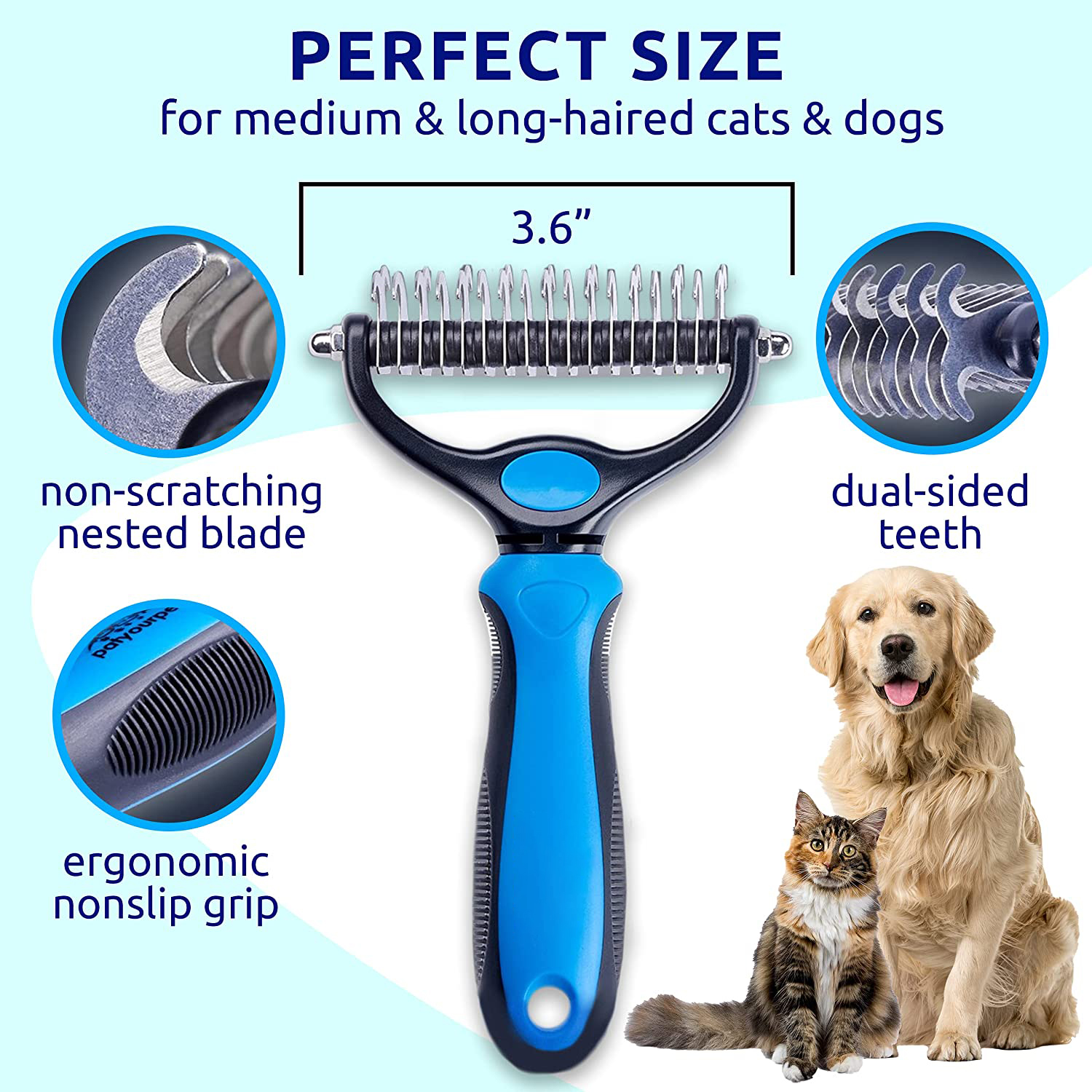 Pet Grooming Safe Deshedding Brush