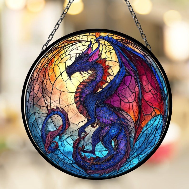 🎄Christmas Gift 50% Off--Acrylic Colorful Dragon Suncatcher Ornament