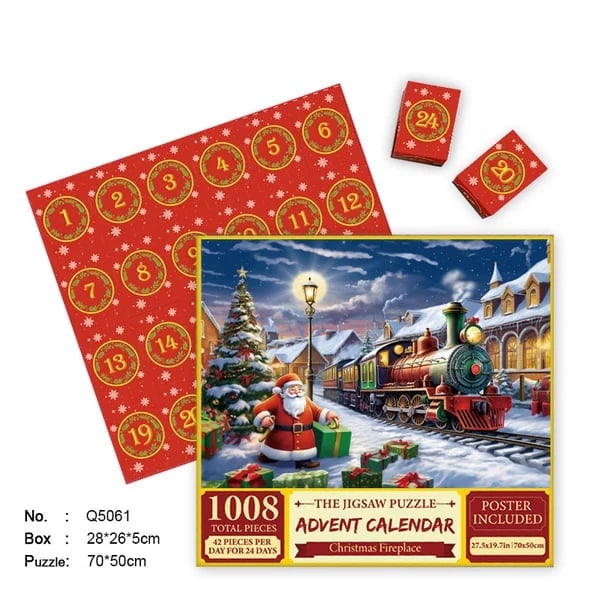 🔥Last Day Promotion 48% OFF-🎁-Christmas Advent Calendar Jigsaw Puzzle 1000pcs