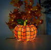 🎃Halloween Sale 50% OFF- Orange Indoor Patch the Pumpkin Stained Accent Lamp