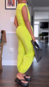 Women's Round Neck Irregular Top+ankle Pants Casual Suit