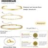 Moodear Gold Bracelet for Women 14K Real Gold Bracelet Sets for Women Dainty Snake Chain Bracelet Adjustable Cuban Link Bracelet for Women Cuff Bangle Gold Stackable Bracelets for Womens Jewelry Sets