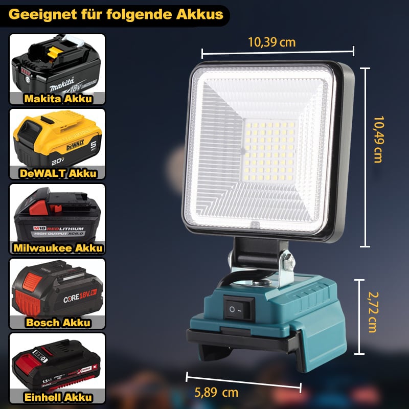 🔥Letzter Tag 50% RABATT-3000LM kabellose LED-Arbeitsleuchte mit Ladeanschlüssen