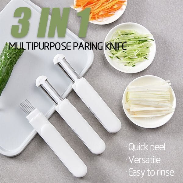 (🔥Mother's Day Sale- SAVE 50% OFF) 3 in 1 Multifunctional Rotary Paring Knife