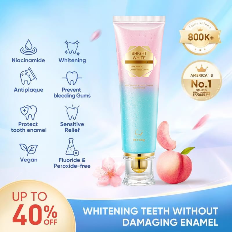 🦷Niacinamide Whitening Toothpaste - For Healthier, Whiter Teeth!✨