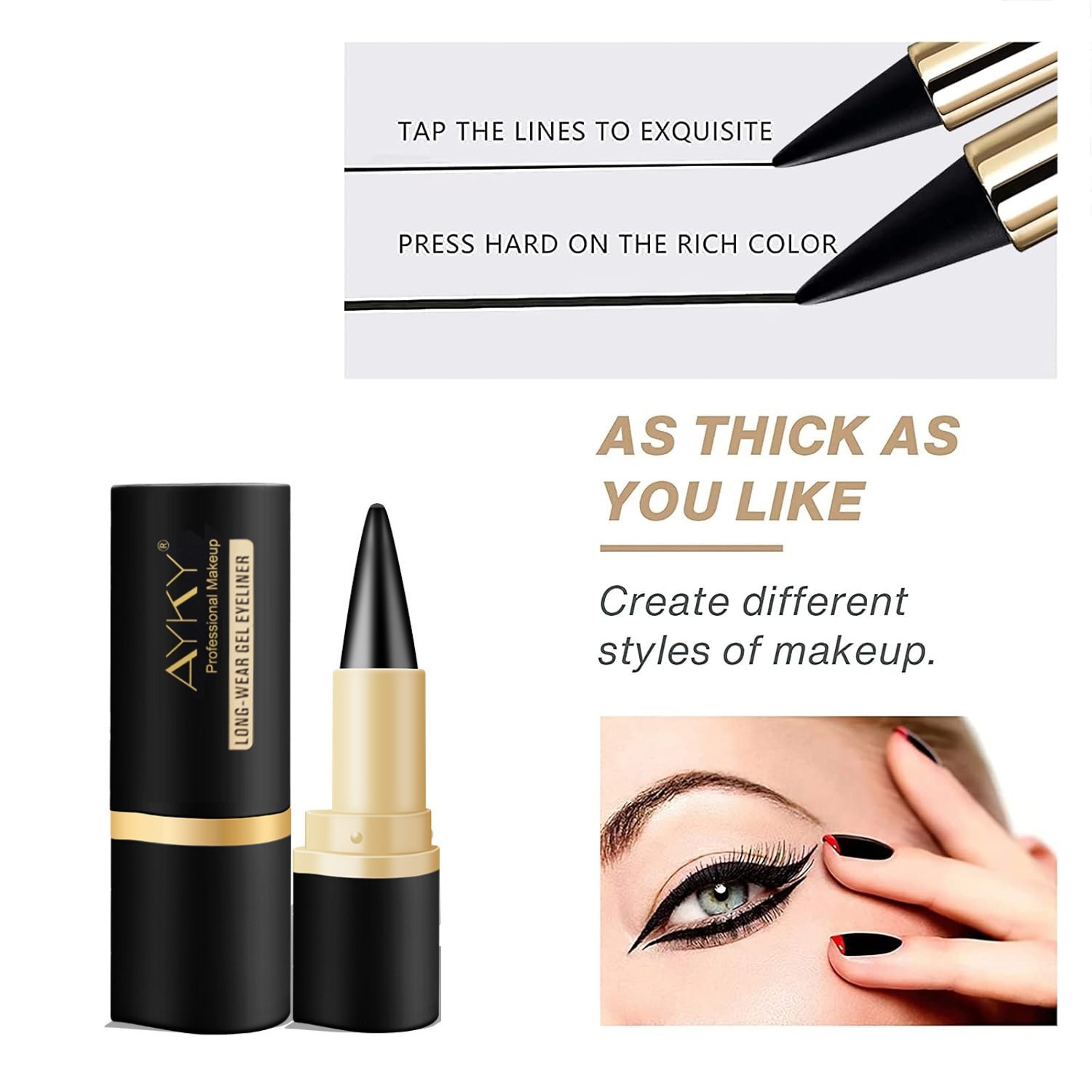 🎁2024 Hot Sale🔥Natural Black Eyeliner Cream