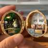 Handmade.🏠Walnut Shell doll house--mini library, tiny World inside walnuts