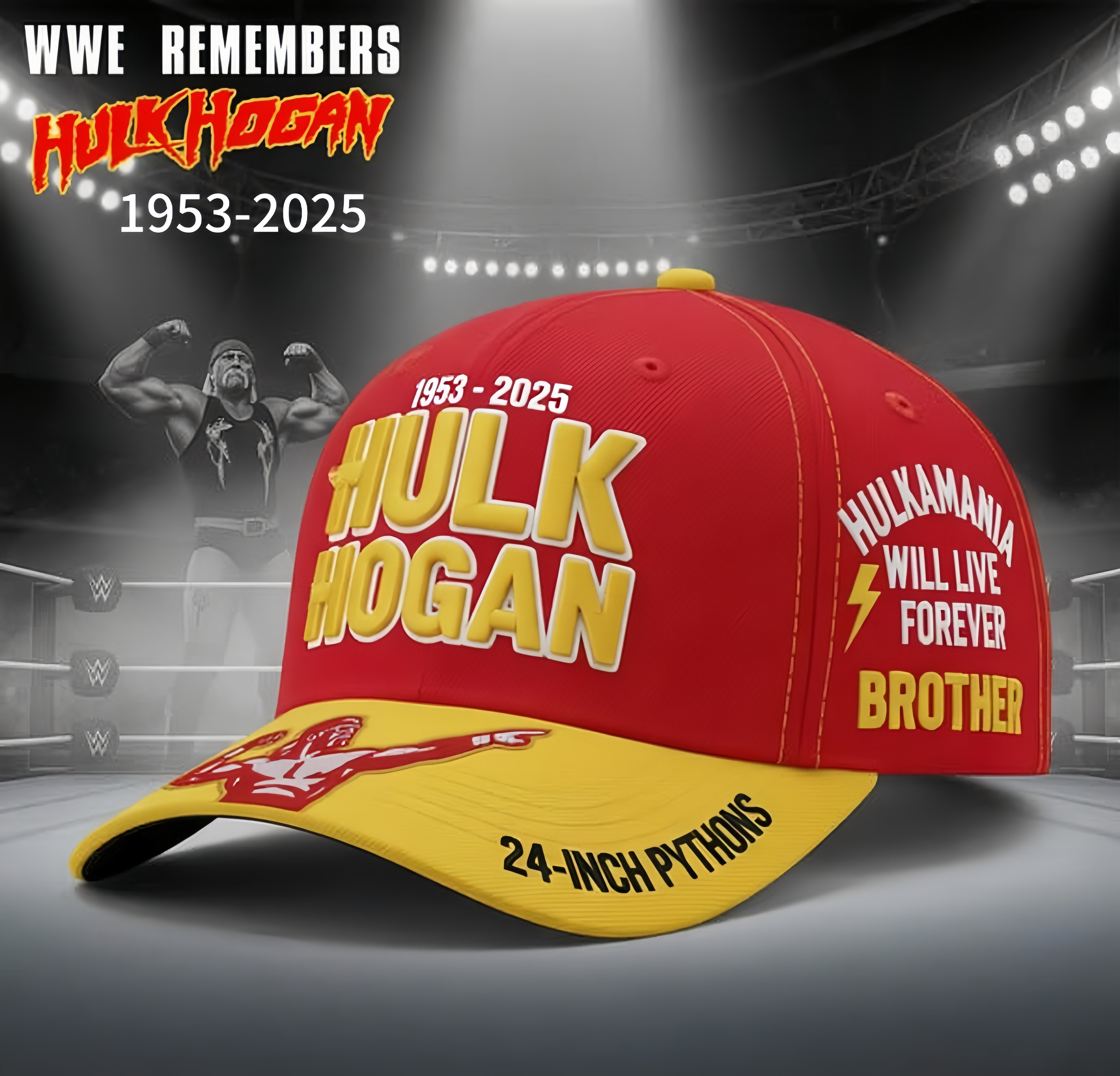 🔥Last Day 50% OFF -💪HULK HOGAN 1953–2025 Memorial Edition Cap