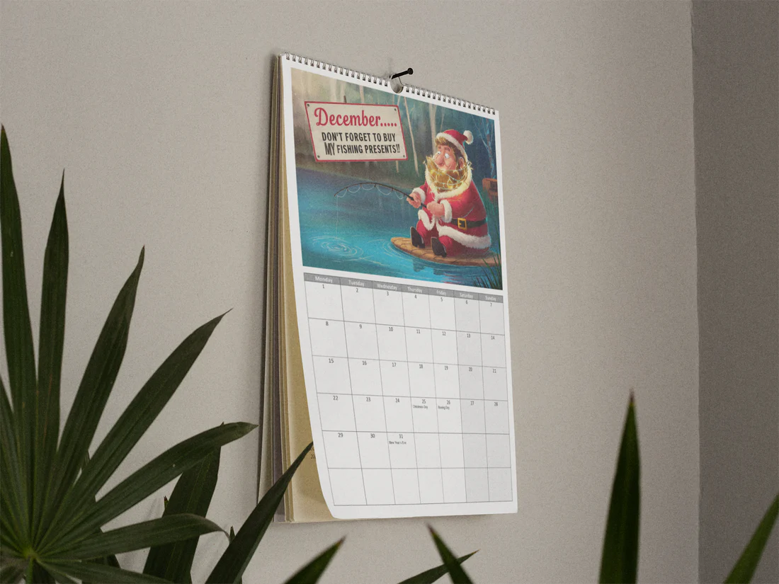 🔥Pre-sale 60% OFF🔥Funny Fishing Calendar 2025