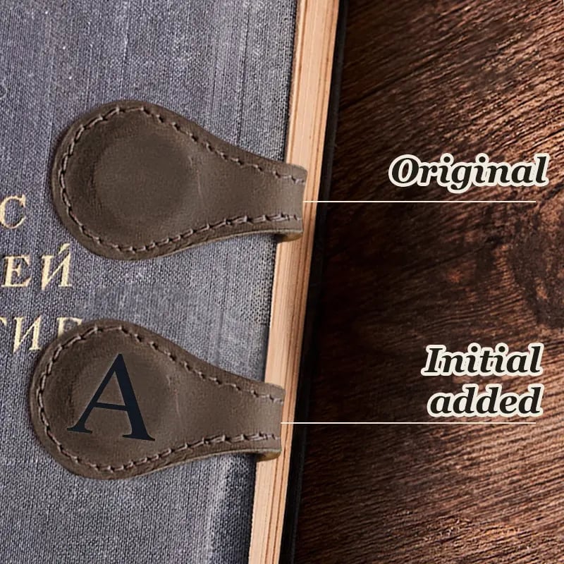 Last Day Promotion 70% OFF - 🔥Personalized Magnetic Leather Bookmark