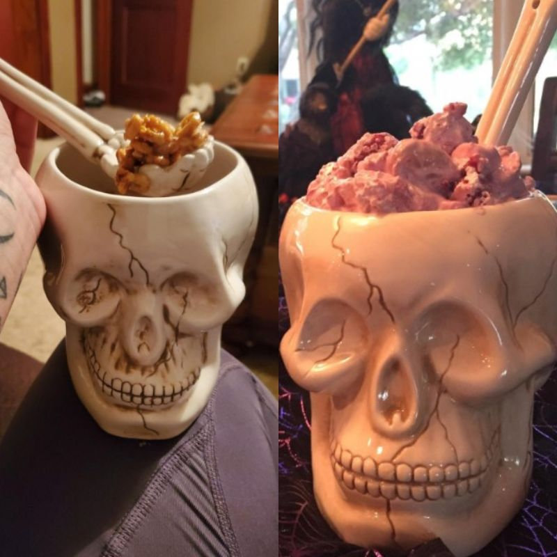 (🎃HALLOWEEN PRE SALE-48% OFF)Skull Bowl With Bone Spoon-Buy 2 Get Free Shipping