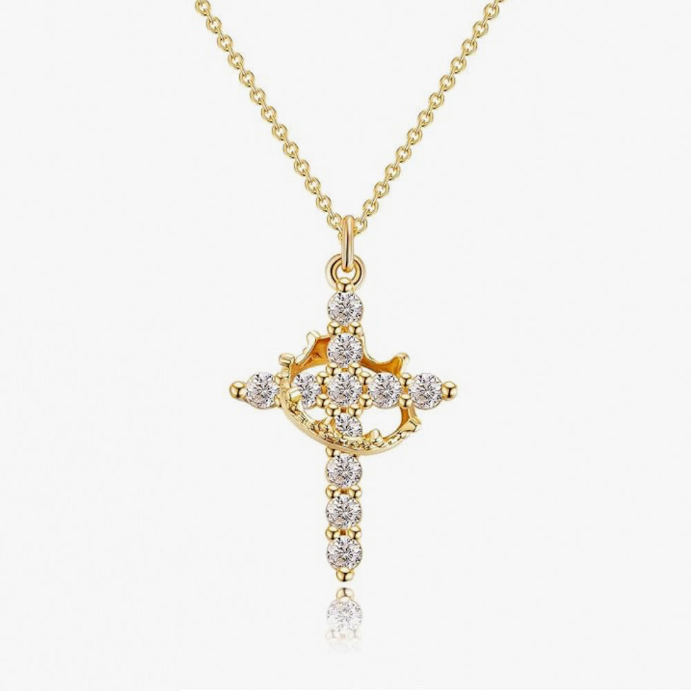 🔥Crowned Cross Necklace