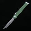 OTF micro-tech green handle Halo 6 lever straight jump knife