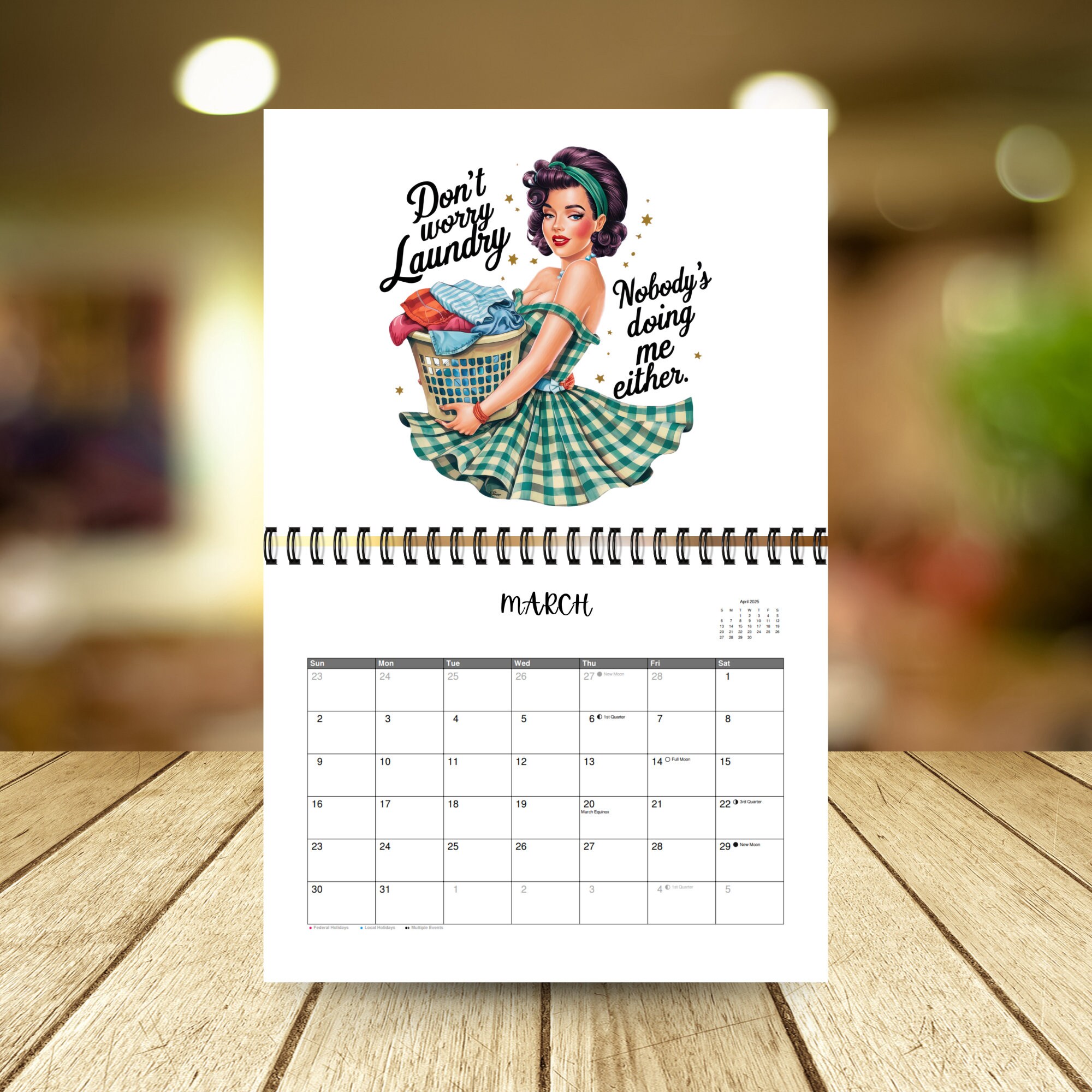 👠2025 Sarcastic Housewife Calendar | Wife Calendar