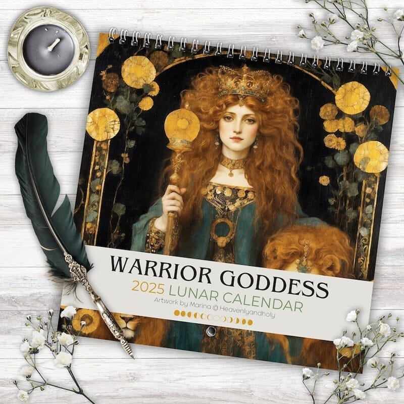 📅Warrior Goddess 2025 Moon Phase Calendar