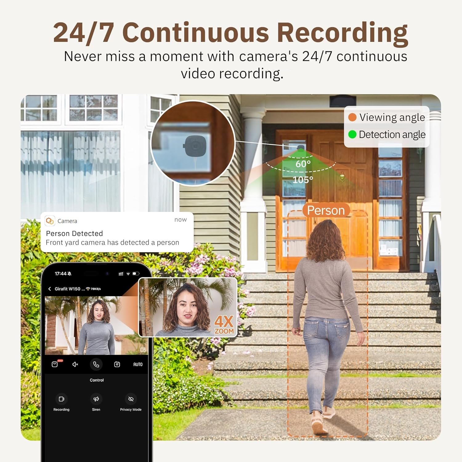 🔥 crystal-clear 2K security camera 🎥 Color Night Vision 🌙 24/7 Recording & Smart Alerts 🚨 Easy Install! 🔒