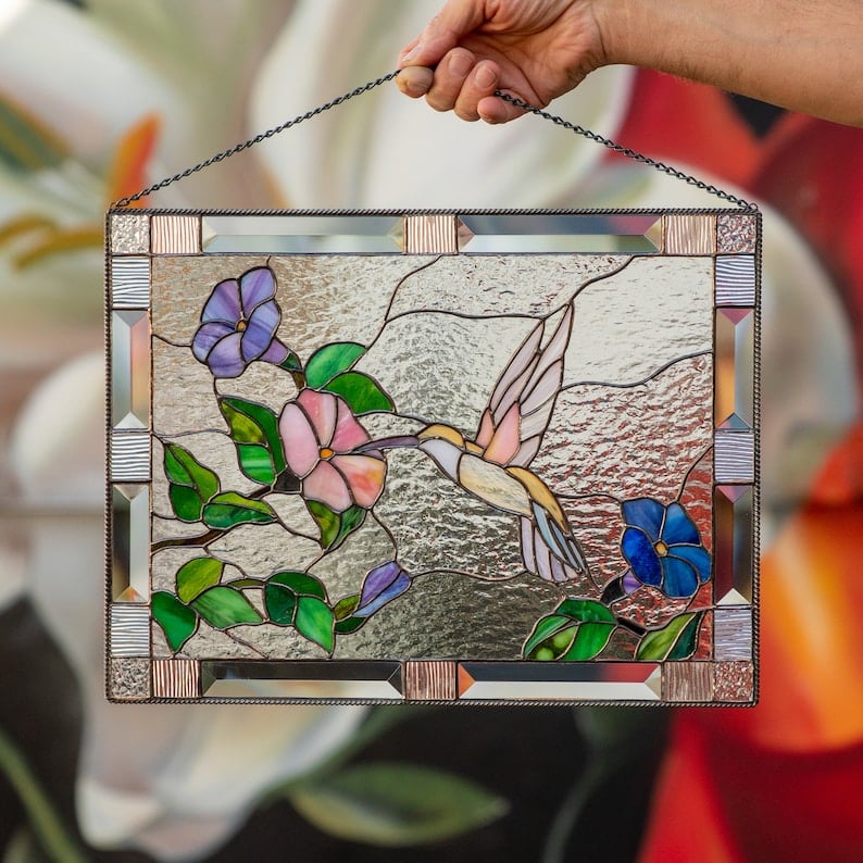 (🔥Last Day Promotion- SAVE 48% OFF)Cardinal Stained Glass Window Panel